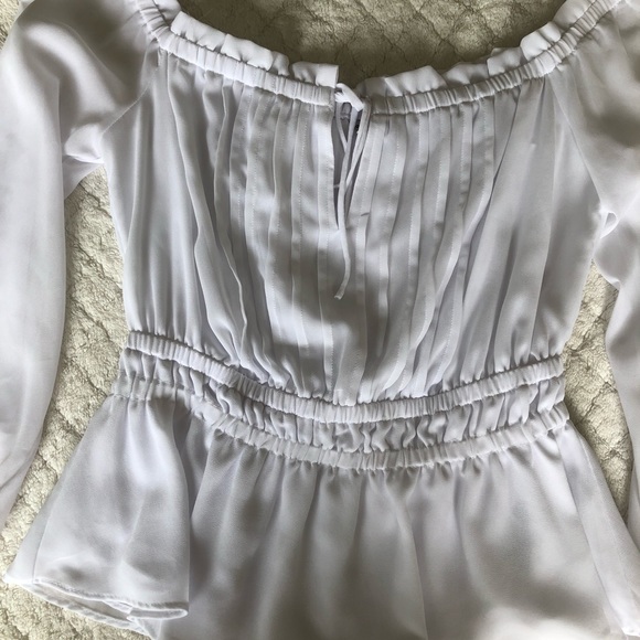 NEW guess white girly blouse - Picture 5 of 11